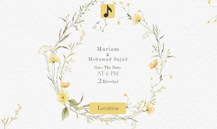 کارت عروسی آنلاین مریم و محمد