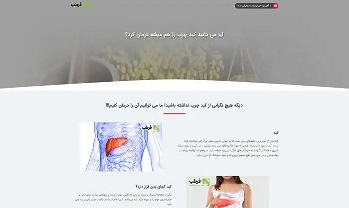 لندینگ پیج فرطب