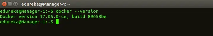 دستور docker –version