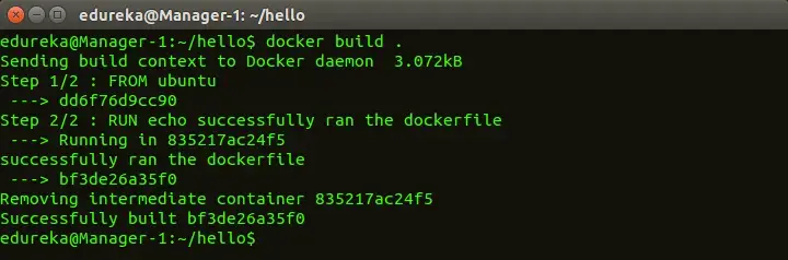 دستور docker build