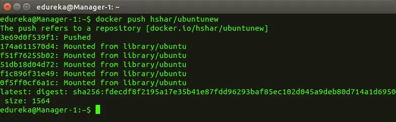 دستور docker push